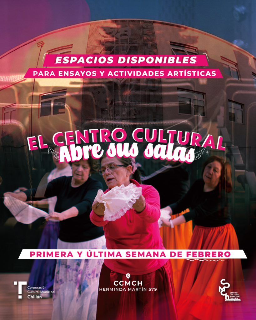 Centro Cultural Municipal de Chillán abre sus salas para ensayos y actividades artísticas en febrero